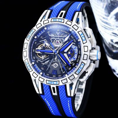 Roger Dubuis Factory Excalibur White Steel Case with with different colored numbers Diameter 46mm Watch